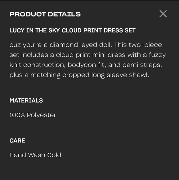 DELIAS BY DOLLSKILL LUCY IN THE SKY CLOUD PRINT DRESS - Picture 8 of 8